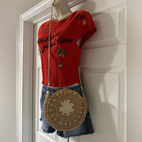 🌻🌴Bohemian Circular Straw Crossbody Bag! - Picture 10 of 10